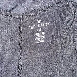 AMERICAN EAGLE, XXSMALL, BLACK TANK TOP